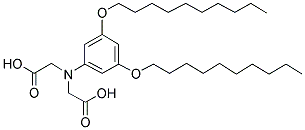 N-[3,5-BIS(DECYLOXY)PHENYL]-N-(CARBOXYMETHYL)GLYCINE 结构式