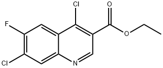 ETHYL 4,7-DICHLORO-6-FLUOROQUINOLINE-3-CARBOXYLATE 结构式