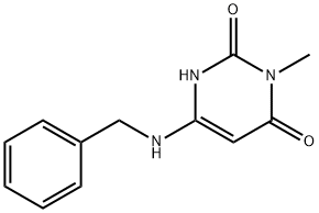 6-(BENZYLAMINO)-3-METHYLPYRIMIDINE-2,4(1H,3H)-DIONE 结构式