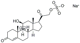 4-PREGNEN-11-BETA, 21-DIOL-3,20-DIONE 21-SULPHATE, SODIUM SALT 结构式