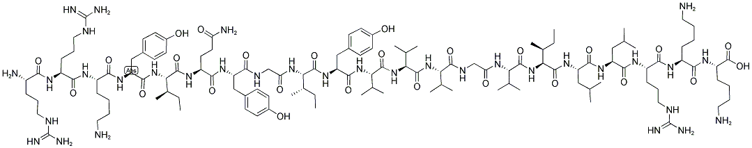 Arg-Arg-Lys-Tyr-Ile-Gln-Tyr-Gly-Ile-Tyr-Val-Val-Val-Gly-Val-Ile-Leu-Leu-Arg-Lys-Lys 结构式