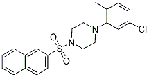 4-(5-CHLORO-2-METHYLPHENYL)-1-(2-NAPHTHYLSULFONYL)PIPERAZINE 结构式