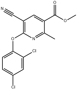 METHYL 5-CYANO-6-(2,4-DICHLOROPHENOXY)-2-METHYLNICOTINATE 结构式