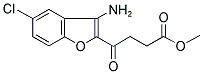 4-(3-AMINO-5-CHLORO-BENZOFURAN-2-YL)-4-OXO-BUTYRIC ACID METHYL ESTER 结构式