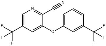 5-(三氟甲基)-3-(3-(三氟甲基)苯氧基)吡啶甲腈 结构式