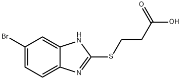 3-(6-BROMO-1H-BENZOIMIDAZOL-2-YLSULFANYL)-PROPIONIC ACID 结构式