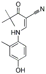 2-(2,2-DIMETHYLPROPANOYL)-3-((4-HYDROXY-2-METHYLPHENYL)AMINO)PROP-2-ENENITRILE 结构式