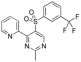 2-METHYL-4-(PYRIDIN-2-YL)-5-[3-(TRIFLUOROMETHYL)BENZENESULPHONYL]PYRIMIDINE 结构式