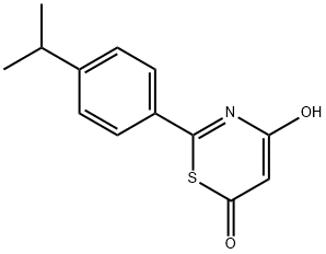 4-羟基-2-(4-异丙基苯基)-6H-1,3-噻嗪-6-酮 结构式