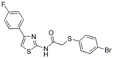 2-[(4-BROMOPHENYL)SULFANYL]-N-[4-(4-FLUOROPHENYL)-1,3-THIAZOL-2-YL]ACETAMIDE 结构式