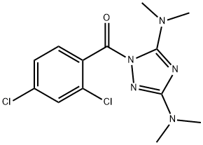 [3,5-BIS(DIMETHYLAMINO)-1H-1,2,4-TRIAZOL-1-YL](2,4-DICHLOROPHENYL)METHANONE 结构式