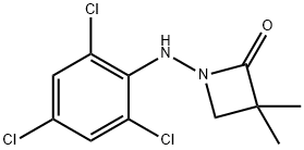 3,3-DIMETHYL-1-(2,4,6-TRICHLOROANILINO)-2-AZETANONE 结构式