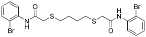 2-[(4-([2-(2-BROMOANILINO)-2-OXOETHYL]SULFANYL)BUTYL)SULFANYL]-N-(2-BROMOPHENYL)ACETAMIDE 结构式