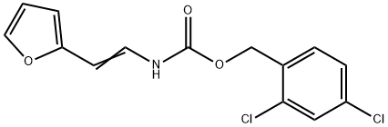 2,4-DICHLOROBENZYL N-[2-(2-FURYL)VINYL]CARBAMATE 结构式