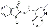 2-(((2-METHYL-4-QUINOLYL)AMINO)METHYLENE)INDANE-1,3-DIONE 结构式