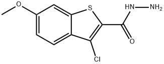 3-氯-6-甲氧基-苯并[B]噻吩-2-甲酰肼 结构式