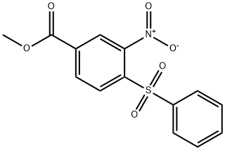 METHYL 3-NITRO-4-(PHENYLSULFONYL)BENZENECARBOXYLATE 结构式