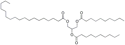 1,2-癸酸-3-硬脂酸甘油酯 结构式
