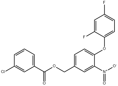 4-(2,4-DIFLUOROPHENOXY)-3-NITROBENZYL 3-CHLOROBENZENECARBOXYLATE 结构式