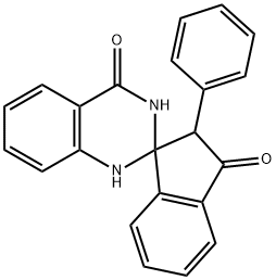12-PHENYLSPIRO[1,2,3-TRIHYDROQUINAZOLINE-2,3'-INDANE]-4,11-DIONE 结构式