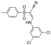 3-((3,5-DICHLOROPHENYL)AMINO)-2-((4-METHYLPHENYL)SULFONYL)PROP-2-ENENITRILE 结构式