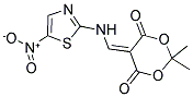 2,2-DIMETHYL-5-(((3-NITRO(2,5-THIAZOLYL))AMINO)METHYLENE)-1,3-DIOXANE-4,6-DIONE 结构式