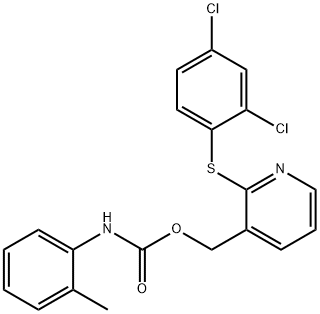 (2-[(2,4-DICHLOROPHENYL)SULFANYL]-3-PYRIDINYL)METHYL N-(2-METHYLPHENYL)CARBAMATE 结构式