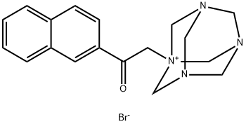 1-[2-(2-NAPHTHYL)-2-OXOETHYL]-3,5,7-TRIAZA-1-AZONIATRICYCLO[3.3.1.1(3,7)]DECANE BROMIDE 结构式