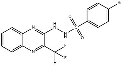 4-BROMO-N'-[3-(TRIFLUOROMETHYL)-2-QUINOXALINYL]BENZENESULFONOHYDRAZIDE 结构式