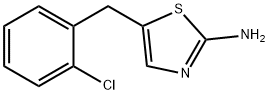 5-[(2-氯苯基)甲基]-2-噻唑胺 结构式