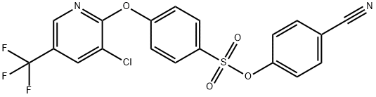 4-CYANOPHENYL 4-([3-CHLORO-5-(TRIFLUOROMETHYL)-2-PYRIDINYL]OXY)BENZENESULFONATE 结构式