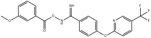 2-AMINO-1-AZA-2-(4-(5-(TRIFLUOROMETHYL)(2-PYRIDYLOXY))PHENYL)VINYL 3-METHOXYBENZOATE 结构式