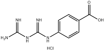 4-(3-氨基甲酰氨基胍基)苯甲酸盐酸盐 结构式