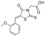 [5-(2-METHOXY-BENZYLIDENE)-4-OXO-2-THIOXO-THIAZOLIDIN-3-YL]-ACETIC ACID 结构式