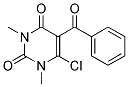 5-BENZOYL-6-CHLORO-1,3-DIMETHYL-1,2,3,4-TETRAHYDROPYRIMIDINE-2,4-DIONE 结构式