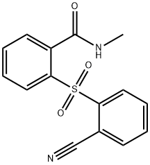 2-[(2-CYANOPHENYL)SULFONYL]-N-METHYLBENZENECARBOXAMIDE 结构式