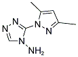 3-(3,5-DIMETHYL-1H-PYRAZOL-1-YL)-4H-1,2,4-TRIAZOL-4-AMINE 结构式