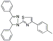 2-(3,5-DIPHENYL-4,5-DIHYDRO-1H-PYRAZOL-1-YL)-4-(4-METHYLPHENYL)-1,3-THIAZOLE 结构式