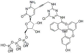 FLUORESCEIN CHLOROTRIAZINYL-4-CTP 结构式
