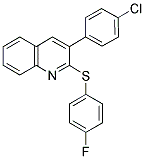 3-(4-CHLOROPHENYL)-2-QUINOLINYL 4-FLUOROPHENYL SULFIDE 结构式