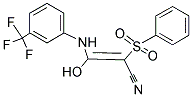 3-HYDROXY-2-(PHENYLSULFONYL)-3-((3-(TRIFLUOROMETHYL)PHENYL)AMINO)PROP-2-ENENITRILE 结构式