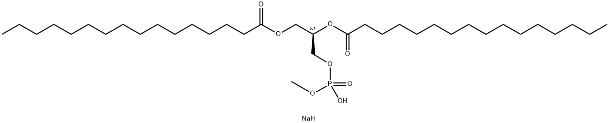 1,2-DIPALMITOYL-SN-GLYCERO-3-PHOSPHOMETHANOL (SODIUM SALT);16:0 PHOSPHATIDYLMETHANOL 结构式