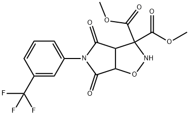 DIMETHYL 4,6-DIOXO-5-[3-(TRIFLUOROMETHYL)PHENYL]TETRAHYDRO-2H-PYRROLO[3,4-D]ISOXAZOLE-3,3(3AH)-DICARBOXYLATE 结构式