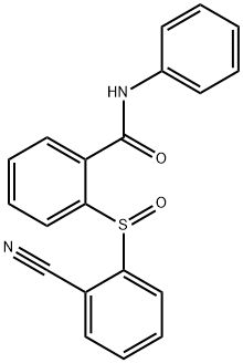 2-[(2-CYANOPHENYL)SULFINYL]-N-PHENYLBENZENECARBOXAMIDE 结构式