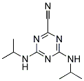 4,6-BIS(ISOPROPYLAMINO)-1,3,5-TRIAZINE-2-CARBONITRILE 结构式
