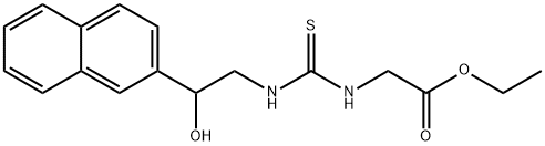 ETHYL 2-[(([2-HYDROXY-2-(2-NAPHTHYL)ETHYL]AMINO)CARBOTHIOYL)AMINO]ACETATE 结构式