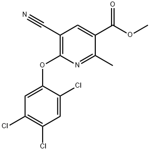 METHYL 5-CYANO-2-METHYL-6-(2,4,5-TRICHLOROPHENOXY)NICOTINATE 结构式