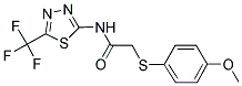 2-[(4-METHOXYPHENYL)SULFANYL]-N-[5-(TRIFLUOROMETHYL)-1,3,4-THIADIAZOL-2-YL]ACETAMIDE 结构式