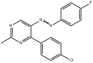4-(4-CHLOROPHENYL)-5-[2-(4-FLUOROPHENYL)DIAZENYL]-2-METHYLPYRIMIDINE 结构式
