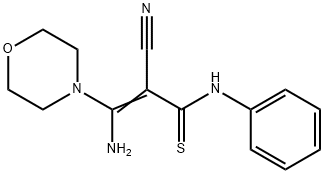 3-AMINO-2-CYANO-3-MORPHOLINO-N-PHENYL-2-PROPENETHIOAMIDE 结构式